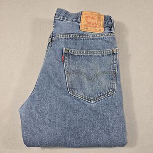 Levi's 550 Relaxed Men's Jeans Size 34x36 Straight Leg Distressed Blue Denim